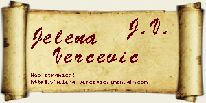 Jelena Verčević vizit kartica